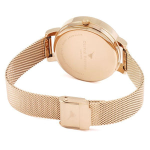 3D Bee Grey & Rose Gold Mesh Watch