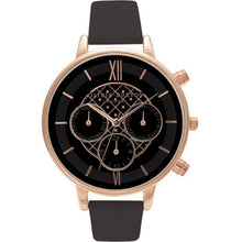 Load image into Gallery viewer, Chrono Detail Black &amp; Rose Gold Watch