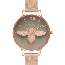 Load image into Gallery viewer, 3D Bee Grey &amp; Rose Gold Mesh Watch