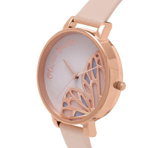 Butterfly Wing Rose Gold & Nude Peach Watch