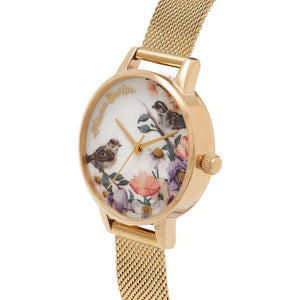 English Garden Gold Mesh Watch